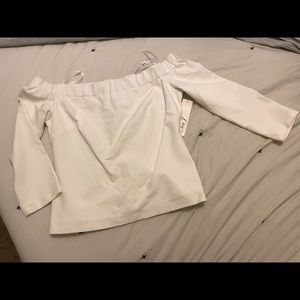 Eliza J Off the Shoulder 3/4 sleeve shirt